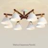 A-madeira-n-rdica-conduziu-a-l-mpada-do-teto-do-bulbo-do-candelabro-E27-aplica Plafon moderno vintage