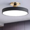 Candelabro-de-teto-LED-moderno-L-mpadas-n-rdicas-internas-Ilumina-o-para-sala-de-estar Plafon moderno circulo de led