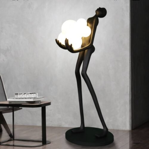 Luminária escultura humana