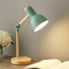 Criativo-N-rdico-LED-Table-Lamp-Arte-Em-Madeira-Virar-A-Cabe-a-Simples-Luzes-De-1 Luminária de mesa pequeno articulado luz led 5w