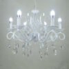 Lustre provençal ferro forjado e cristal | Miresa | loja-de-luminárias-São-Paulo Foto de lustre provençal ferro forjado e cristal, lustre de cristal moderno provençal ferro, catálogo Miresa, loja-de-luminárias-São-Paulo.
