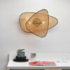 Handmade-Wicker-Pendant-Lamp-L-mpada-do-Rattan-Sala-Quarto-Restaurante-Madeira-Grade-Folha-criativa-Designer-1 Lustre rustico Rattan designer Rural | Miresa São Paulo