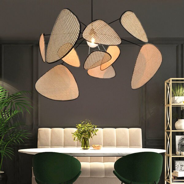 Handmade-Wicker-Pendant-Lamp-L-mpada-do-Rattan-Sala-Quarto-Restaurante-Madeira-Grade-Folha-criativa-Designer