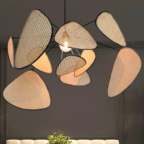 Lustre rustico Rattan designer Rural | Miresa São Paulo