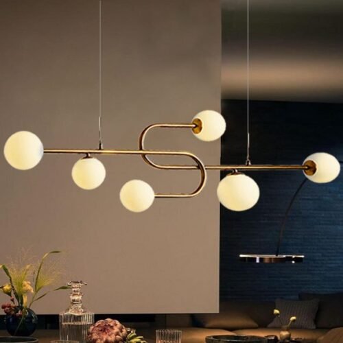 Lustre contemporâneo bola vidro
