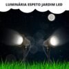 Kit-5-Lumin-ria-Espeto-Jardim-Com-L-mpada-Led-5w-Branco-Frio-Quente-Verde Conjunto com Kit 5 Espeto Jardim Led 5w