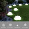 Led-solar-ao-ar-livre-luz-c-pula-luminosa-paisagem-hemisf-rica-decora-o-do-jardim Conjunto 5Un Luminária hemisférico Led solar
