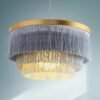 Lustre vintage com borla algodão, uma opção de lustre vintage borla algodão, vendida pela Miresa, loja-de-luminárias-São-Paulo.