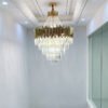 Lustre para escada em espiral