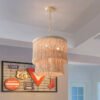 Lustre-moderno-com-borla-lumin-ria-decorativa-para-interiores-para-sala-de-estar-quarto-princesa Pendente rustico com borla | Entrega em Todo Brasil