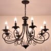 Lustre-retro-do-s-t-o-do-vintage-l-mpada-de-vela-americana-candelabros-de-suspens-1 Lustre vintage provençal alumínio