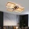 Melhor-moderno-led-luzes-de-teto-para-sala-de-estar-quarto-estudo-ouro-preto-pintado-lumin-2 Plafon led minimalista dourado retangular