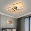 Melhor-moderno-led-luzes-de-teto-para-sala-de-estar-quarto-estudo-ouro-preto-pintado-lumin-3 Plafon led minimalista dourado retangular