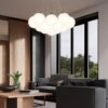 Modern-Nordic-Led-Lustres-Leite-De-Vidro-Branco-Bola-Luzes-Pingente-Living-Sala-De-Jantar-Quarto Lustre contemporâneo bolas vidro