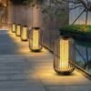 Abajur jardim aramado luz solar
