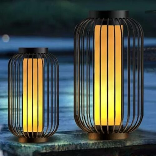 Abajur jardim aramado luz solar
