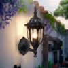 Modern-Waterproof-LED-Sconce-para-Villa-p-tio-entrada-do-corredor-l-mpada-de-parede-ao Arandela colonial preta jardins