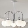 Foto de lustre moderno bola vidro, lustre de vidro moderno bola, catálogo Miresa, loja-de-luminárias-São-Paulo.