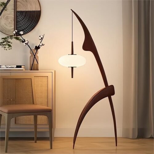 Moderno-Simples-Madeira-Maci-a-L-mpada-De-Assoalho-Sala-De-Estar-Net-Vermelho-Quarto-Cabeceira Luminária chão pós-moderno madeira maciça