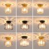 Moderno-cristal-n-rdico-luzes-de-teto-plafonnier-abajur-redondo-e-quadrado-l-mpada-do-quarto Plafon clássico cristal e alumínio
