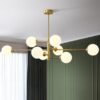 Nordic-bean-lustre-ilumina-o-bola-de-vidro-moderna-l-mpada-lustre-para-sala-estar-decora Lustre sputnik molécula vidro
