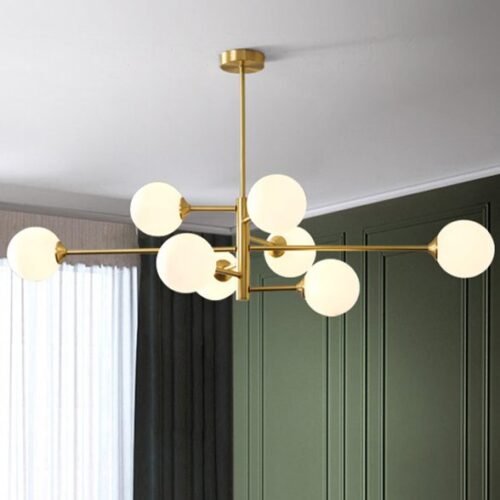 Lustre sputnik molécula vidro