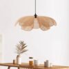 Rattan-arte-p-tala-lustre-m-o-tecido-ch-sala-de-estar-quarto-l-mpada-pendente-1 Pendente rustico Rattan pétala | Miresa São Paulo