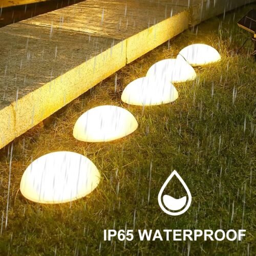 Conjunto 5Un Luminária hemisférico Led solar