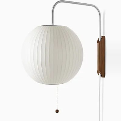 luminaria_de_parede_arandela_bola_De_Tecido_Plissado_Branco