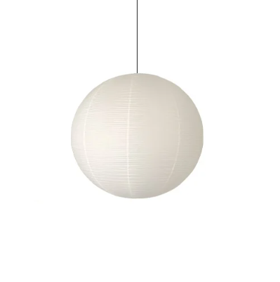 pendente bola plissada moderna branca tecido marca miresa