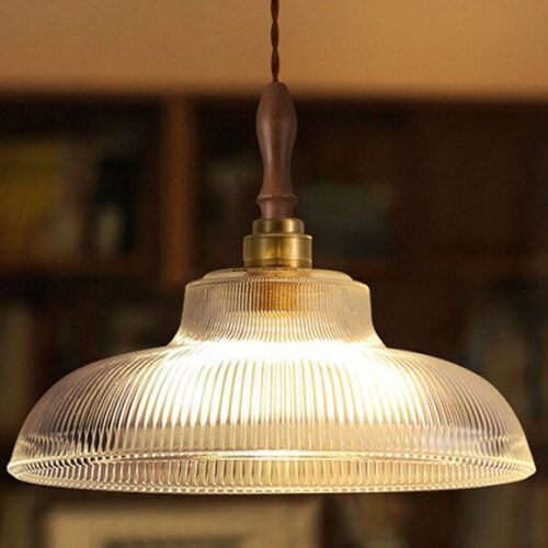 Pendente chapéu de vidro e cobre