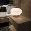 Abajur orgânico vidro branco leitoso