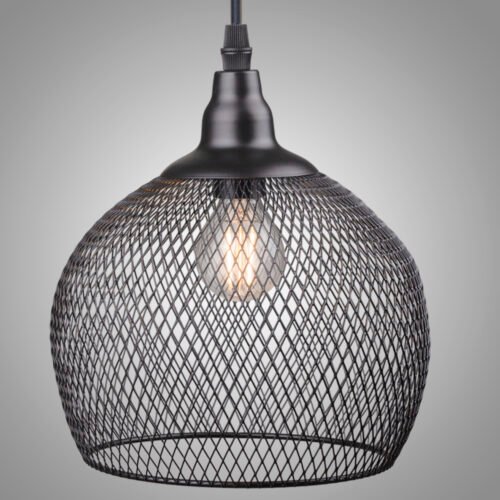 Pendente industrial gaiola preto