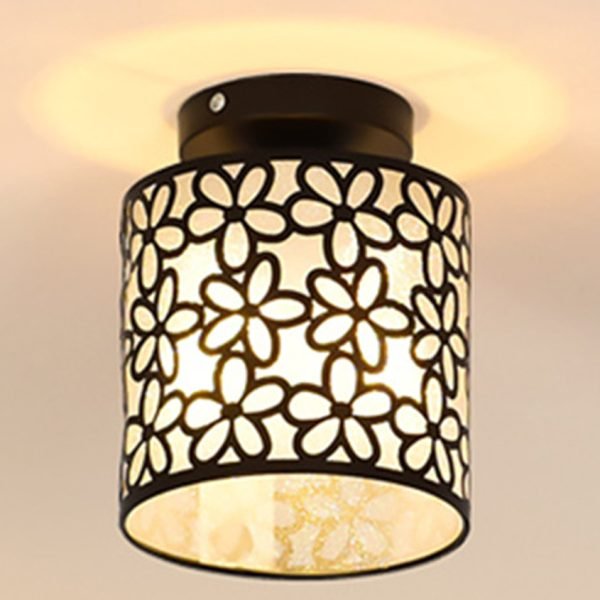 Flower-Print-Luz-de-teto-Industrial-Sombra-Moderna-Corredor-Entrada-Corredor-Alpendre-Vesti-rio-Ilumina-o