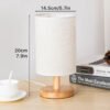 L-mpada-de-cabeceira-USB-com-Sombra-Cilindro-Abajur-para-Quarto-Luz-de-mesa-de-madeira-1 Abajur compacto moderno simples