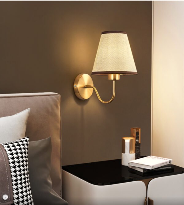 L-mpada-de-parede-de-cabeceira-americana-Lampshade-de-tecido-Candeeiro-Rural-Luz-para-casa-interior-2