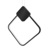 Lumin-ria-Led-Pendente-Moderno-Preto-Losango-8012-1 Pendente minimalista Losango vazado