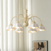 Lustre-Luzes-LED-Cer-mica-Moderna-Lustres-Ilumina-o-Living-Sala-de-Jantar-Lustre-Decora-o Lustre provençal branca cerâmica