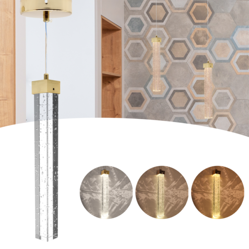 Pendente Cristal Com Bolhas D'Agua