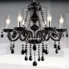 Lustre de cristal clássico preto