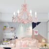 Lustre-de-cristal-rosa-para-meninas-e-quarto-infantil-lustre-de-princesa-para-quarto Lustre provençal rosa de cristal