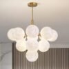 Luzes-led-3d-impresso-lua-lustres-de-teto-bolas-brancas-rom-ntico-pendurado-l-mpadas-decora Lustre molécula bola lua 3d impresso