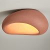 Minimalista-Wabi-Sabi-LED-Luzes-de-Teto-Branco-Cinza-Lustres-Sala-de-Jantar-Quarto-Home-Decor luminária sobrepor wabi sabe vintage orgânico