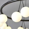 Modern-Bola-De-Vidro-Lustre-Luz-Home-Decoation-LED-Teto-Lustre-Para-Sala-de-jantar-Sala-2 Lustre circulo alumínio e bolas de vidro