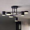 Modern-LED-teto-candelabro-pendurado-l-mpada-para-jantar-sala-de-estar-quarto-sal-o-decora luminária sobrepor contemporâneo minimalista led