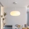 Modern-Minimalista-PE-Teto-Luz-Pingente-Ambientalmente-Amig-vel-LED-Decora-o-Interior-L-mpada-para-2 Pendente Vidro Plissado Branco Fosco