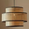 Pendente de rattan artesanal (Pendente artesanal rattan), disponível na Miresa, loja-de-luminárias-São-Paulo.