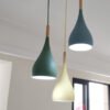Multicolor-Lustre-Luzes-Pingente-Restaurante-Madeira-Pendurado-Ilumina-o-Lumin-rias-Modernas-LED-Loft-Hanglamp-E27-2 Pendente moderno alumínio design orgânico