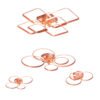 NEO-Gleam-Modern-LED-teto-lustre-Sala-Quarto-Carredor-Foyer-Sala-de-Estudo-Lustres-Indoor-Rose luminária sobrepor minimalista vazado rose gold