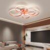 NEO-Gleam-Modern-LED-teto-lustre-Sala-Quarto-Carredor-Foyer-Sala-de-Estudo-Lustres-Indoor-Rose-2 luminária sobrepor minimalista vazado rose gold
